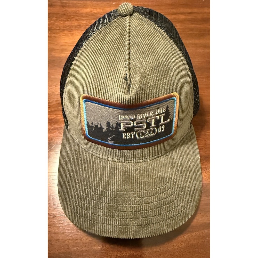 Pistil Chet Trucker Hat Adjustable SnapBack Olive Corduroy NWOT